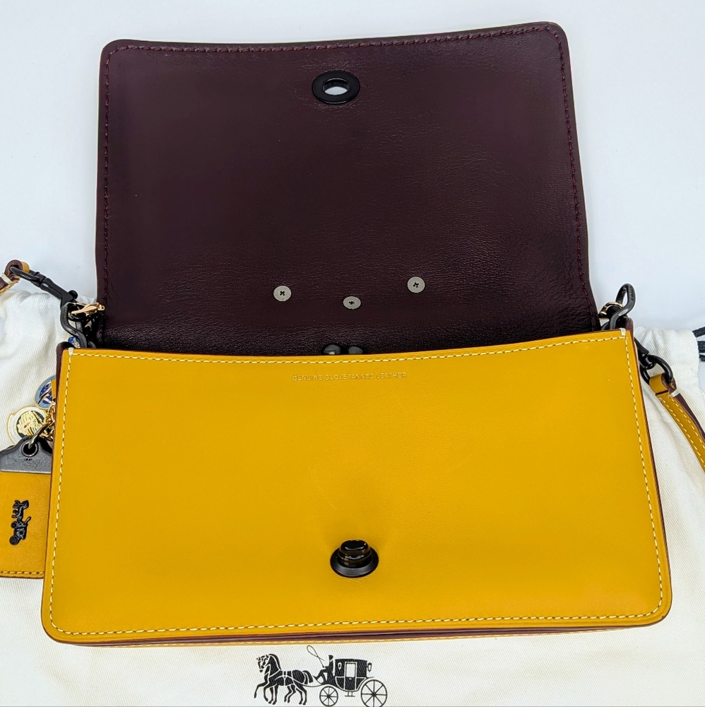 Custom Coach Dinky X NASA. One-of-a-Kind/ Upcycled. Yellow - Picture 11 of 16